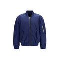 Men's Blue Polyamide Bomber Clothing