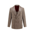 Men's Gray Cotton Full-Length Jacket Clothing
