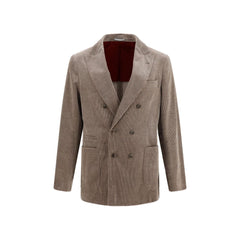 Men's Gray Cotton Full-Length Jacket Clothing