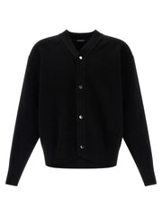 Men's Black Merino Wool Cardigan Clothing
