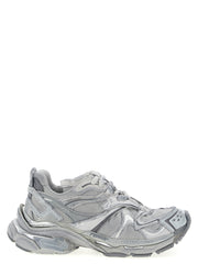 Women's Gray Polyethylene Athletic Sneakers