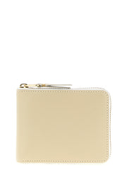 Unisex Beige Calfskin Cardholder Accessory
