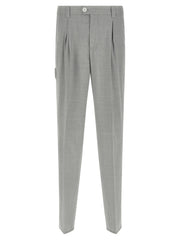 Men's Gray Virgin Wool Dress Pants