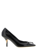 Women's Pointed Toe With Bow Detail Pump Black Cow Leather