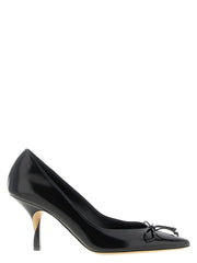 Women's Pointed Toe With Bow Detail Pump Black Cow Leather