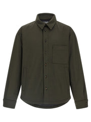 Men's Bicolor Virgin Wool Shell Jacket Clothing