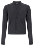 Men's Gray Merino Wool Cardigan Clothing