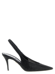 Women's Jinny Heel Black Glass Stone