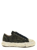 Men's Black Cowhide Low Top Sneakers