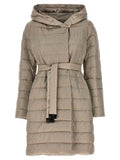 Women's Beige Polyamide Full-Length Jacket Clothing