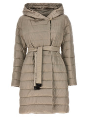 Women's Beige Polyamide Full-Length Jacket Clothing