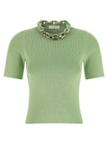 Women's Bicolor Textile T-Shirt