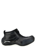 Men's Black Polyester Athletic Sneakers