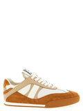 Women's Beige Polyester Low Top Sneakers