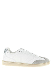 Men's White Calfskin Low Top Sneakers