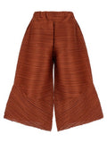 Women's Brown Polyester Casual Pants
