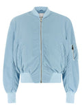 Women's Blue Polyamide Bomber Clothing