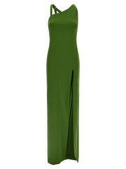 Women's Bicolor Viscose Long Dress