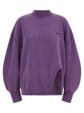 Women's Purple Cotton Sweatshirt Clothing
