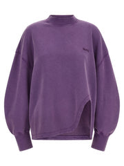 Women's Purple Cotton Sweatshirt Clothing
