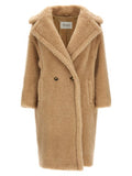 Women's Beige Alpaca Leather Coat Clothing