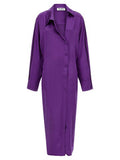 Women's Purple Rayon Midi Dress