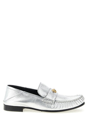 Women's Silver Lamb Leather Slip-On Loafers