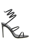Women's Calfskin Stiletto Sandal Black Leather