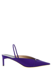 Women's Julianne Slingback Heel Purple Viscose Silk Brass