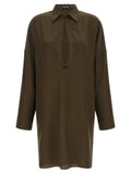 Women's Bicolor Silk Midi Dress