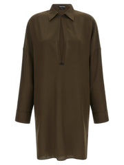 Women's Bicolor Silk Midi Dress