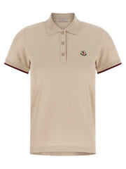 Women's Beige Cotton Polo Shirt