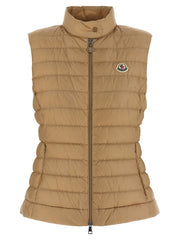 Women's Beige Polyamide Sleeveless Jacket Clothing