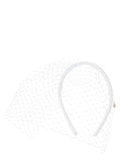Women's White Polyamide Headband Accessory