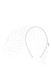 Women's White Polyamide Headband Accessory