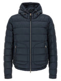 Men's Blue Polyester Full-Length Jacket Clothing