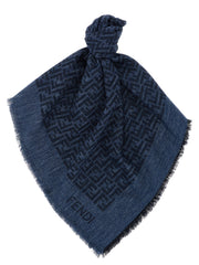 Women's Blue Cotton Scarf