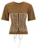 Women's Brown Viscose T-Shirt
