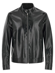 Men's Blue Lamb Leather Jacket Clothing