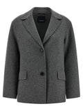 Women's Gray Virgin Wool Blazer Clothing