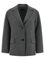 Women's Gray Virgin Wool Blazer Clothing
