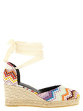 Women's Multicolor Cowhide Wedge Sandals