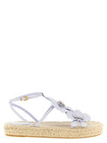 Women's Purple Cowhide Flat Sandals
