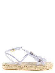 Women's Purple Cowhide Flat Sandals