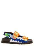 Women's Multicolor Goatskin Flat Sandals