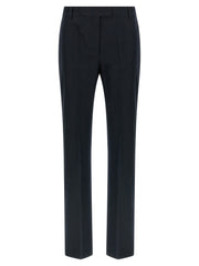 Women's Blue Cotton Flared Pants