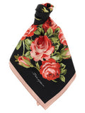 Women's Black Silk Foulard Accessory