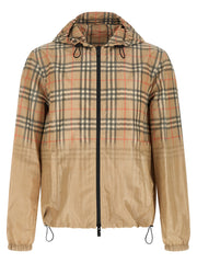 Men's Beige Viscose Shell Jacket Clothing