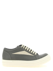 Women's Gray Cowhide Low Top Sneakers