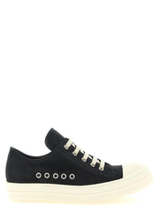 Women's Black Calfskin Low Top Sneakers